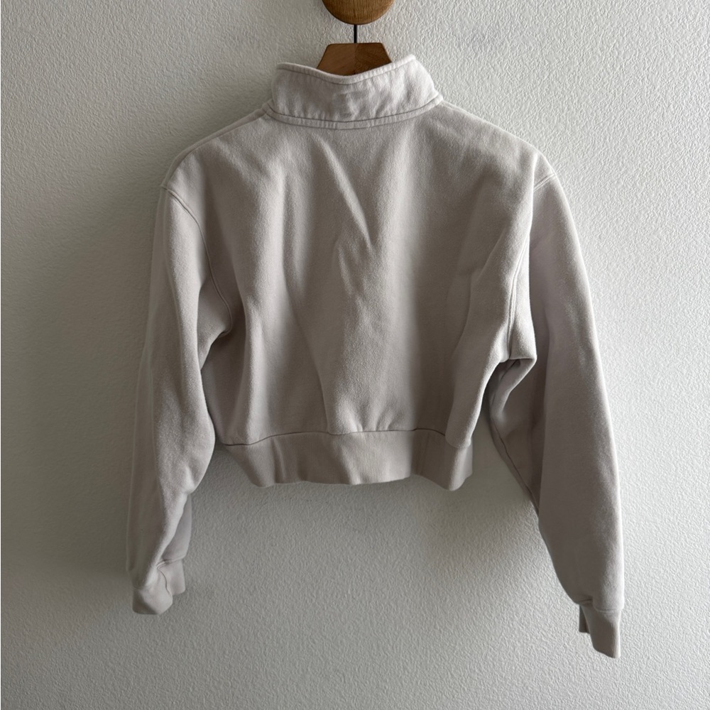 Aritzia TNA COZY AF Cropped 1/4 Zip Sweatshirt - Picture 5 of 9